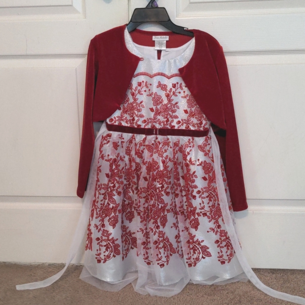 Girl size 10 sleeveless dress with shrug